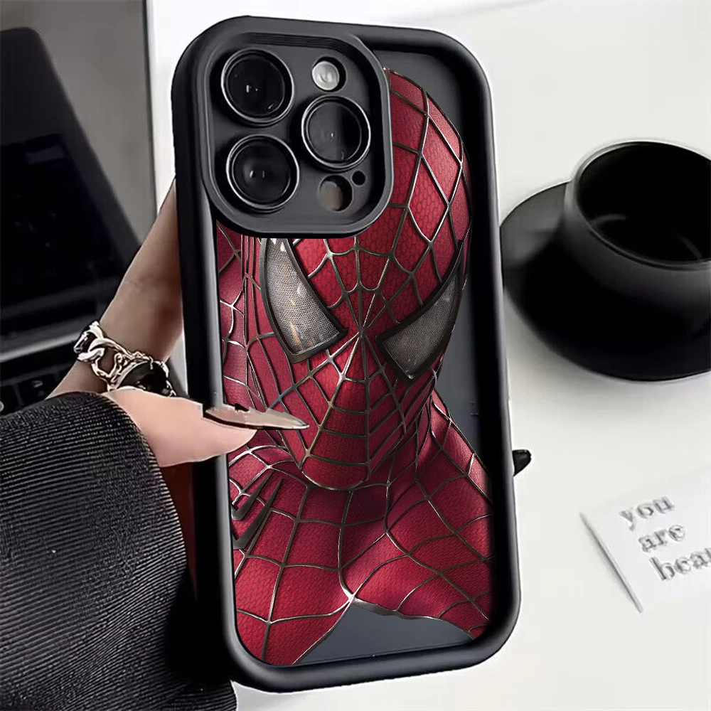 Чехол для телефона Marvels Spider-Mans Half Face vivo Y28 Y03 Y17s Y100 Y78 Y36 Y27 Y16 Y77 Y75 Y35 Y22s Y02 Y72 Y76 с мягкой
