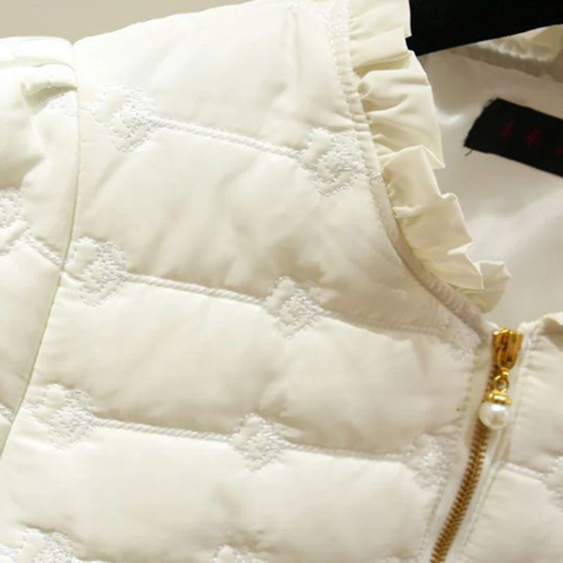 Winter Thick Down Cotton Embroider Parkas For Women Warm Slim Chic Short Jackets Korean Elegant Casual Windproof Outwear