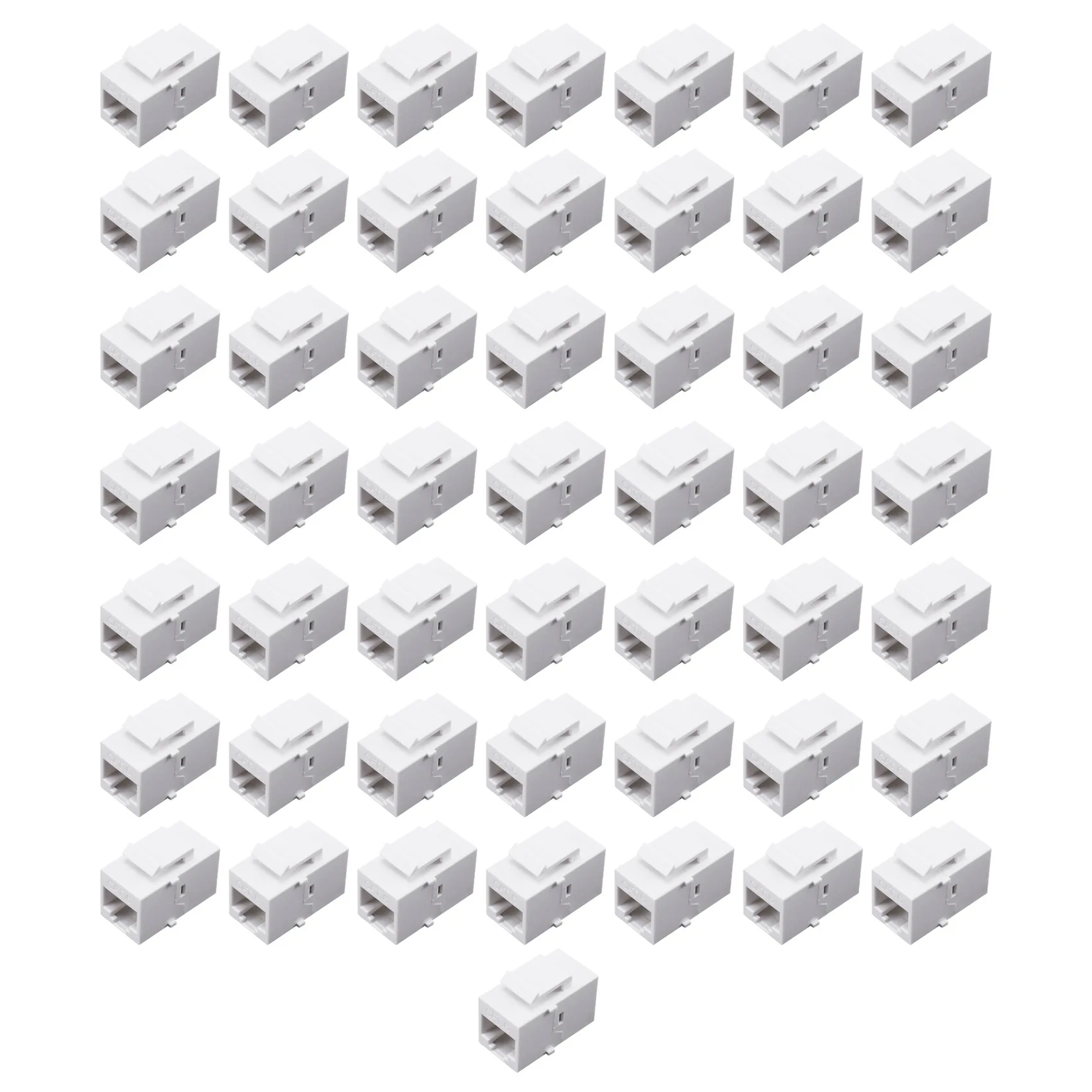 

RJ45 Connector Cat6 RJ45 Extension Coupler Ethernet Network LAN 6 Coupler Jacks Extend Adapter(White)