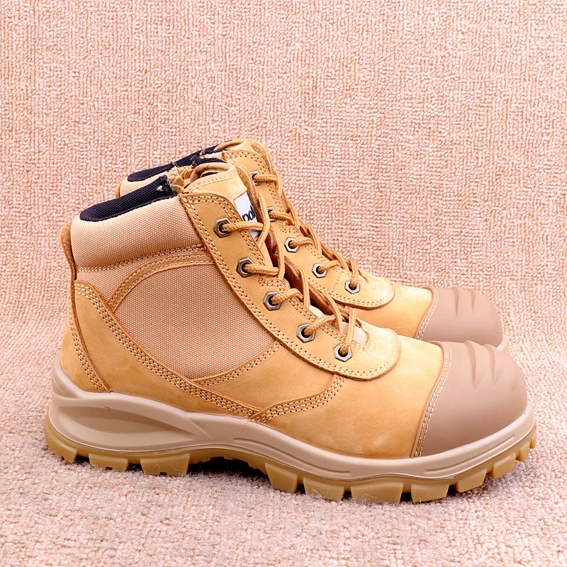 

Men`s Cow leather Oxford Anti-smash Steel Toe Cap Plate working hiking boots Mens anti-stab SAFETY trekking welding Martin boots