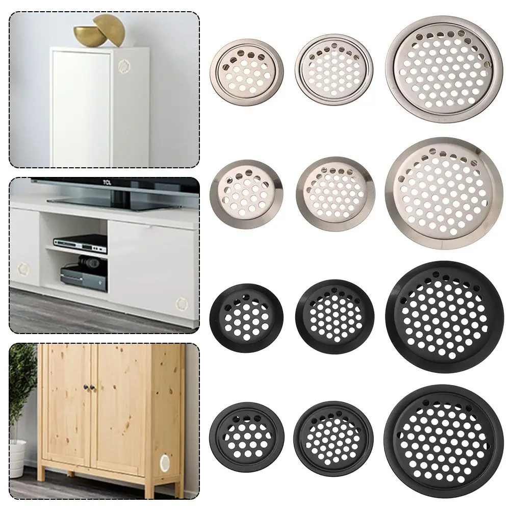 

10pcs Home Grommet Closet Shoe Louver Stainless Steel Air Vent Decor Hole Ornaments Ventilator Grille Vents Cover