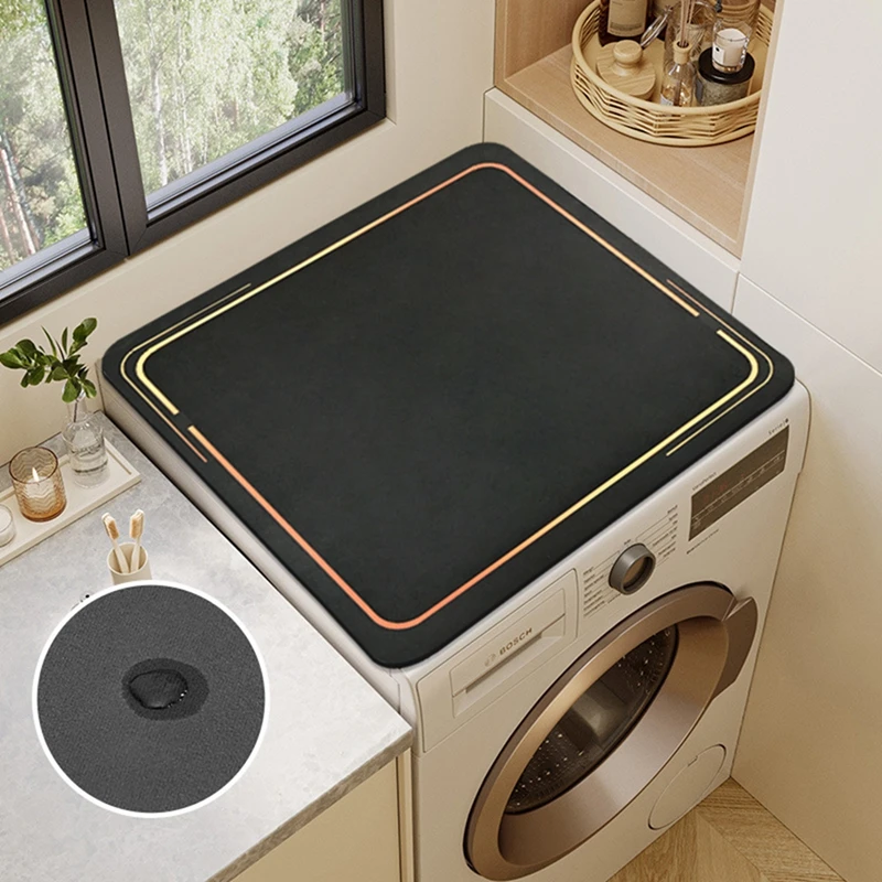 

Multifunctional Washing Machine Cover Refrigerator Dustproof Covers Microwave Oven Protector Drying Mat Absorbent Anti Slip Pad