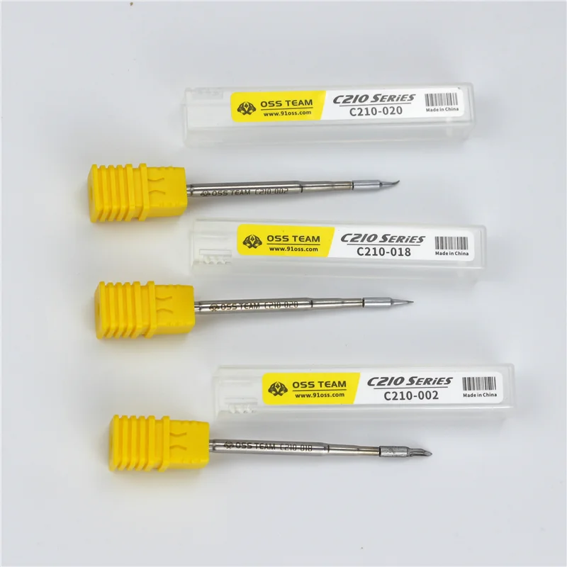 10pcs OSS Soldering Iron Tips Cartridges C210-018/C210-002/C210-020 Compatible With JBC T26 Soldering Station Handle