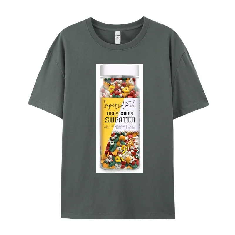 Normal Ug y Xmas Sweater Ho O Neck T-shirts Christmas Tops Tees Short Sleeve Gift Idea Discount Cotton Fabric Graphic Tshirts
