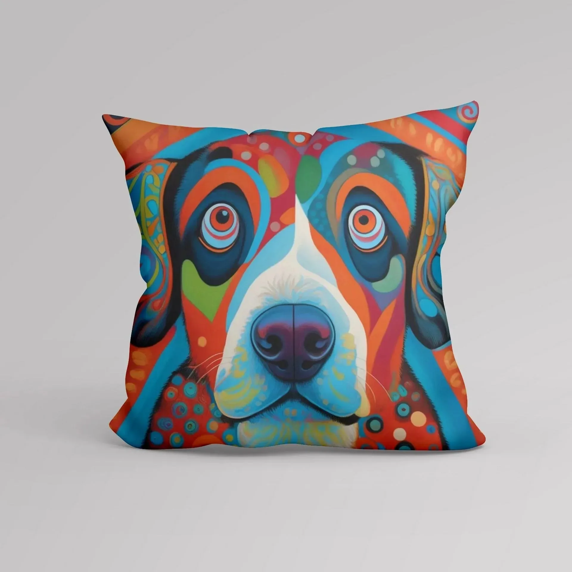 

Наволочка с рисунком кота и собаки, полиэстер, 40x40 см