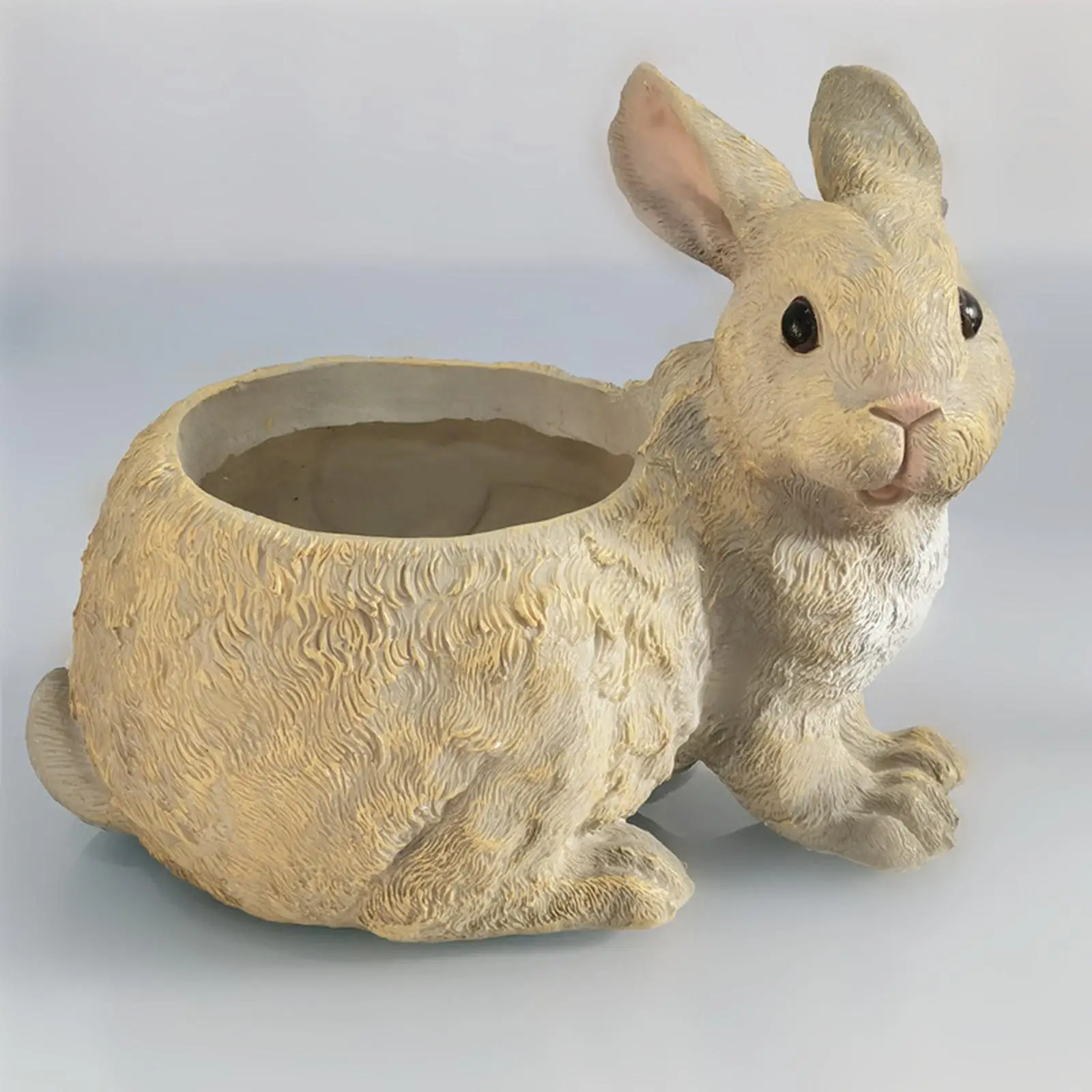 

Цветочный горшок из смолы в виде кролика, ручная работа, декоративное ремесло для дома, ландшафта, сада