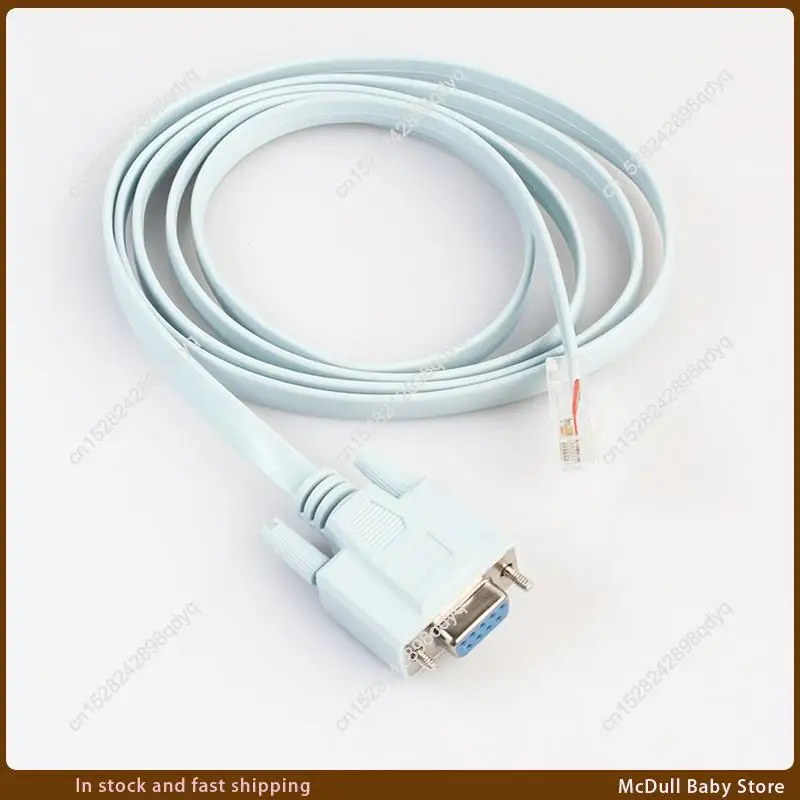 Фото Консольный кабель ABJA-USB RJ45 Cat5 Ethernet к RS232 DB9 COM-порту Последовательные женские поворотные маршрутизаторы Кабель сетевого адаптера 1,8 м №1