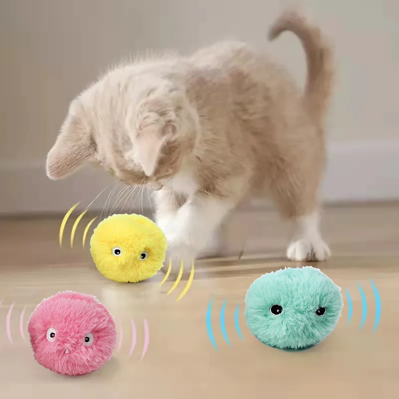 

Электрическая игрушка для кошек и котят, звучащие игрушки для домашних животных, плюшевый тренировочный мяч для кошек, интерактивный продукт, Умная игрушка-пищащая мята, поставка мячей