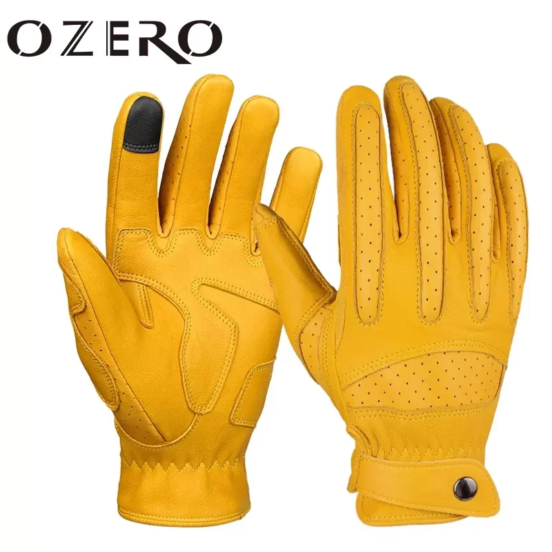 

OZERO Men Motorcycle Gloves Touchscreen Riding Racing Gloves Full Finger Breathable Non-slip Motorbike Motocross Guantes Gloves