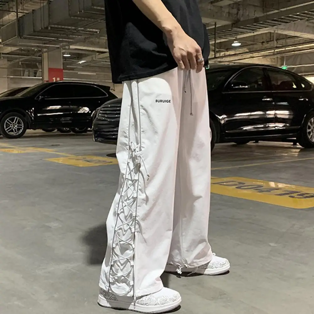

Stylish Casual Pants Drawstring Cuffs Sportwear Fine Sewing High Street Hip Hop Long Pants