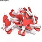 20 искусственных деревянных зажимов в форме сердца, деревянные зажимы, украшения, деревянные зажимы, держатель, мини деревянные зажимы в форме сердца для рисунка