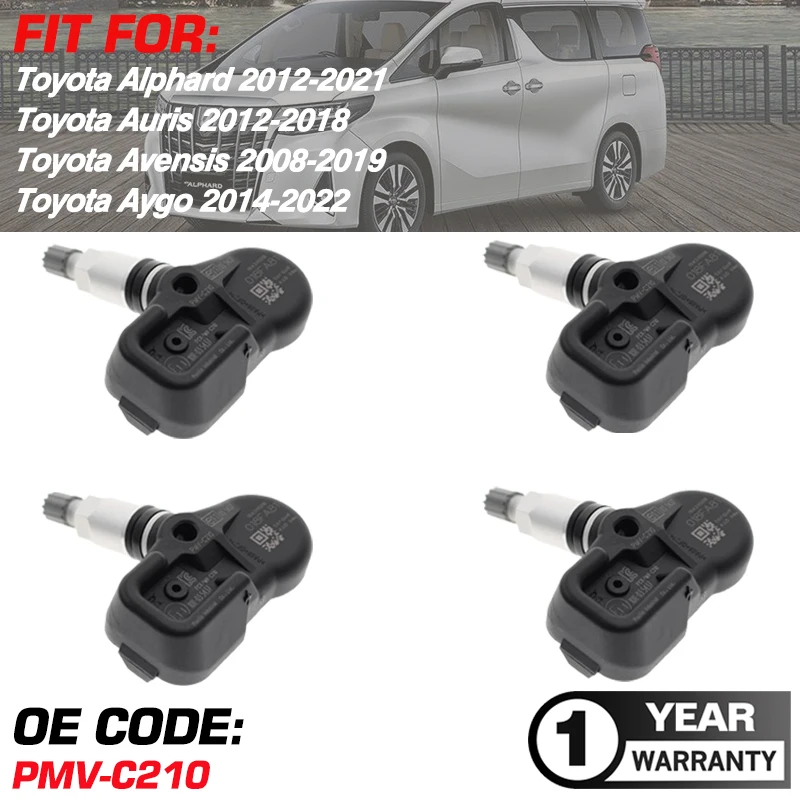 433 МГц Стандартный Альфа 2012-2021 Toyota Auris 2012-2018 Avensis 2008-2019 датчик давления в шинах