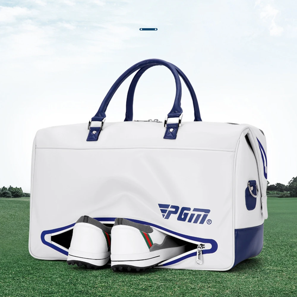 

Сумка PGM YWB038 Мужская для гольфа, водонепроницаемая сумочка из искусственной кожи с помпоном, мешок большой вместимости для хранения одежды и обуви в поездках