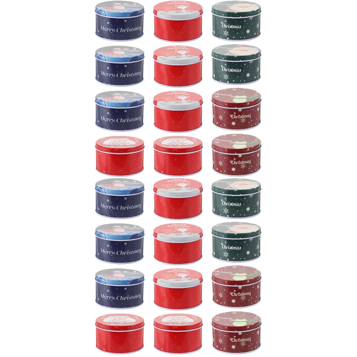 

Christmas Gift Tins Cookie Boxes Tin Container Storage Candy Boxmetal Cans Jar Round Jars Treat Biscuitslids Givingholders Eve