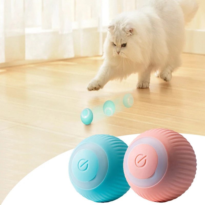 

Умные электрические игрушки в виде кошачьих мячей, автоматическая вращающаяся игрушка для кошек, тренировочные самодвижущиеся игрушки для котят для домашней интерактивной игры