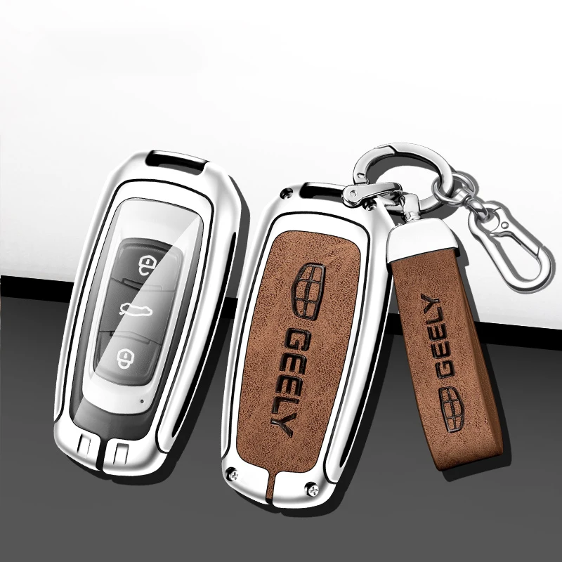 

Zinc Alloy Car Smart Key Cover Case Shell Fob For Geely Atlas Boyue NL3 EX7 SUV GT GC9 Emgrand X7 Borui Keychain Accessories
