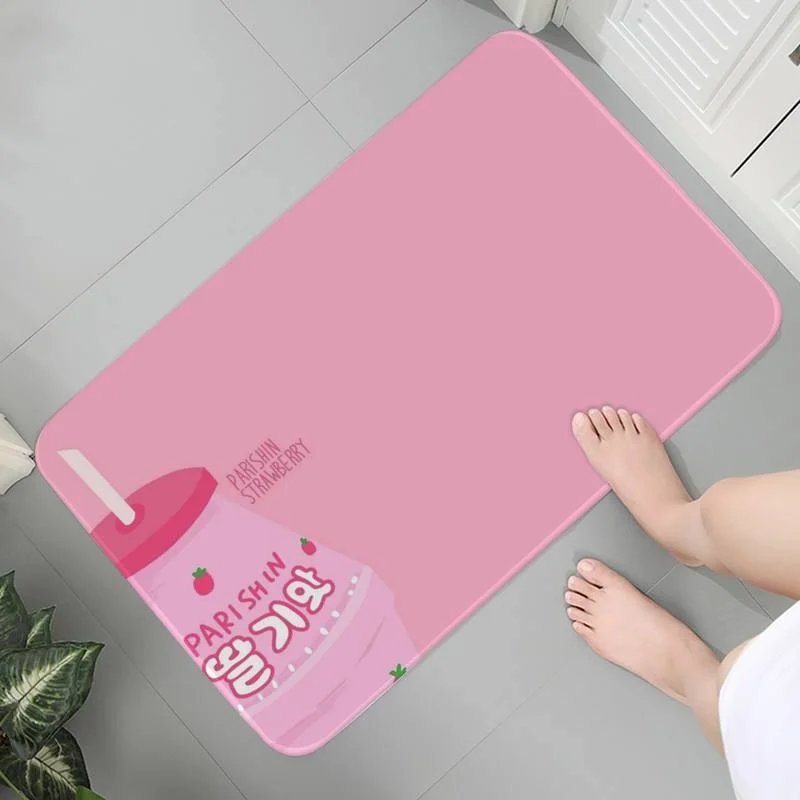 

Rug Kitchen Bathroom Carpet Washable Anti-slip Mats Children Crawling Strawberry Milk Kawaii Prayer Rug Mat bedside Lounge Rug 1