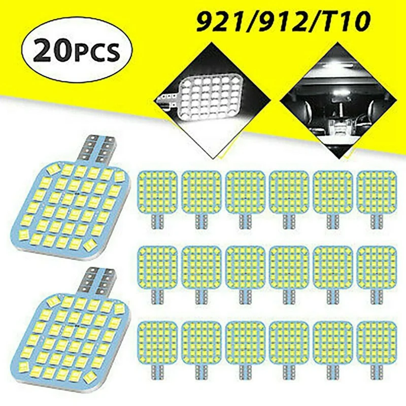 Суперъяркие белые лампы 20X T10/921/194 6000K для внутреннего освещения трейлера