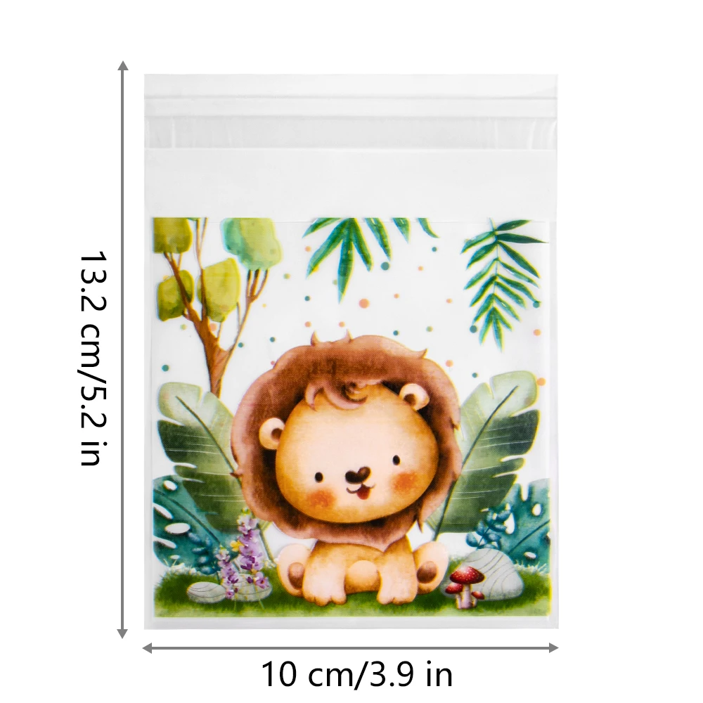 100 шт. одноразовые подарочные пакеты в виде животных