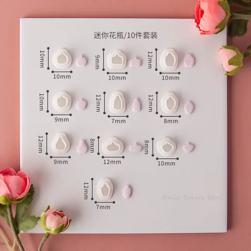 10 шт. DIY мини ваза для цветов в форме полимерной глины форма ручной работы