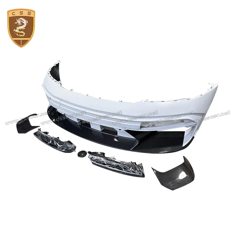 Фото RT900 BBS Стиль Широкий Bodykit Автомобильные передние и задние боковые крылья Расширения для Porsche 911/992 Сухое углеродное волокно Боковая юбка Расширение губы №5