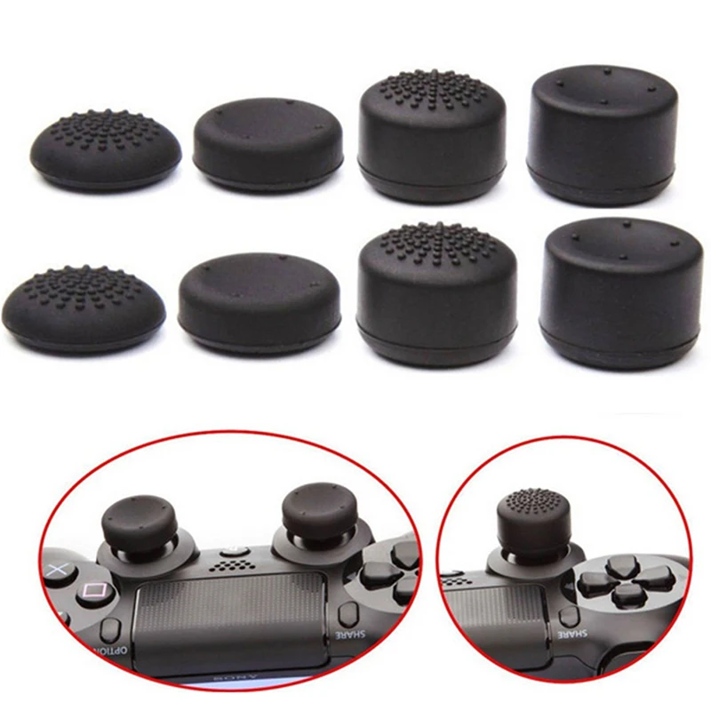 

8PCS Silicone Caps Gamepad Thumbstick Joystick Grip Caps Higher Stick Cover For PlayStation Dualshock 4 For PS4