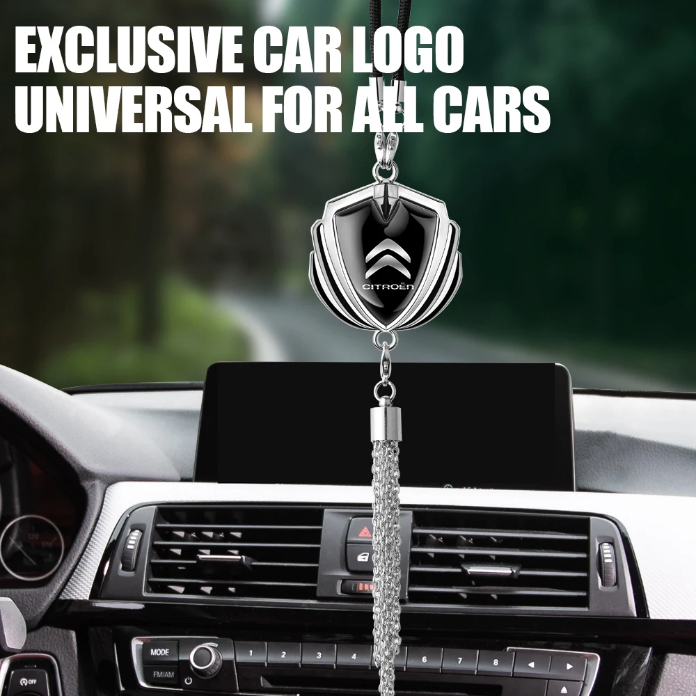 

Car Interior Rearview Mirror Metal Emblem Pendant Decoration Accessories For Citroen C1 C3 C4 Grand Picasso C4L C5 C6 C2 VTS C8