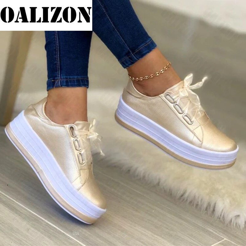 

Lace Up Flats Women Shoes 2022 Autumn New Women Boots Casual Walking Plus Size Platform Femme Designer Sneakers Zapatos Mujer
