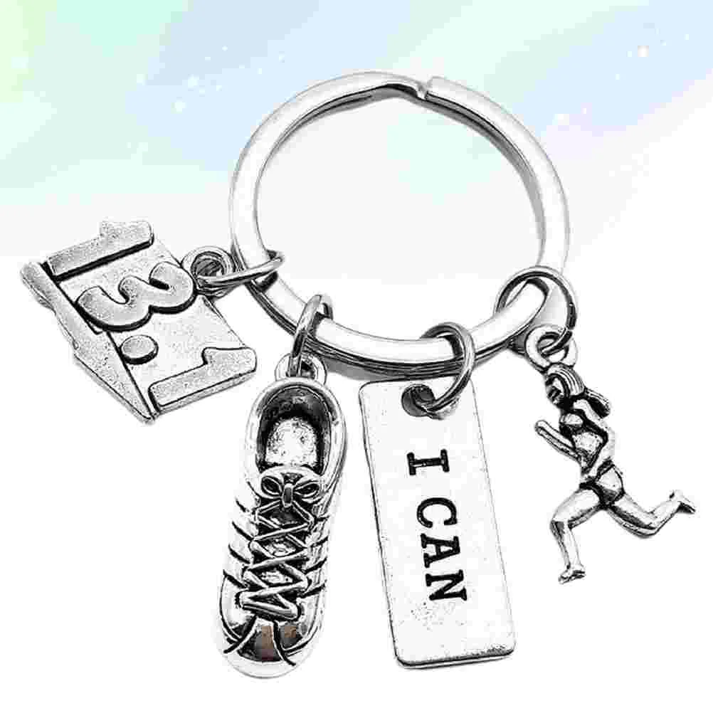Charm Keychain Metal Keychain Runner Gifts Ideas Handbag Keychain Sports Keychains Marathon Jewelry Gym Gift