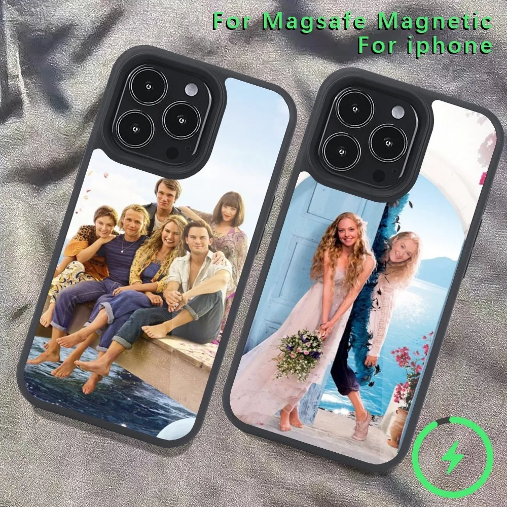Защитный чехол M-мама M-Mia для iPhone 14 13 12 11 15 Pro Max Magsafe Беспроводная зарядка мини-Чехол