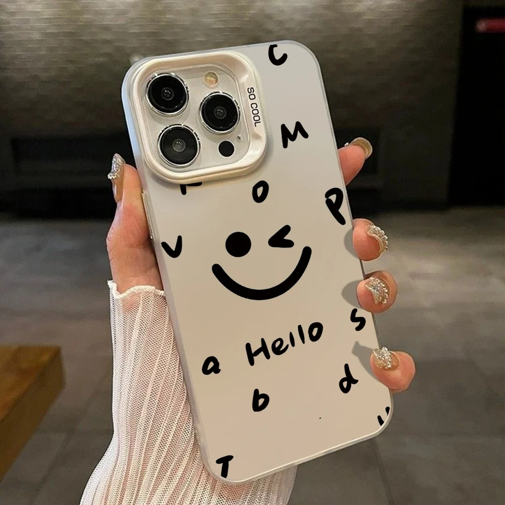 Чехол для Vivo S18 S17 S16 Pro 5G S17T S16E T2 4G T3 с мультяшным смайликом матовый чехол