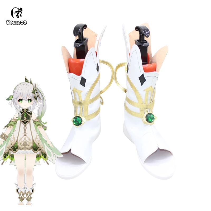 

ROLECOS Game Genshin Impact Nahida Cosplay Shoes Genshin Nahida Kusanali Shoes Halloween Women Cosplay Boots