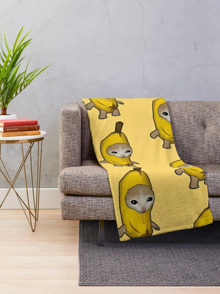 Арти банановый кот мем пледы декоративное модное одеяло диваны рождественские