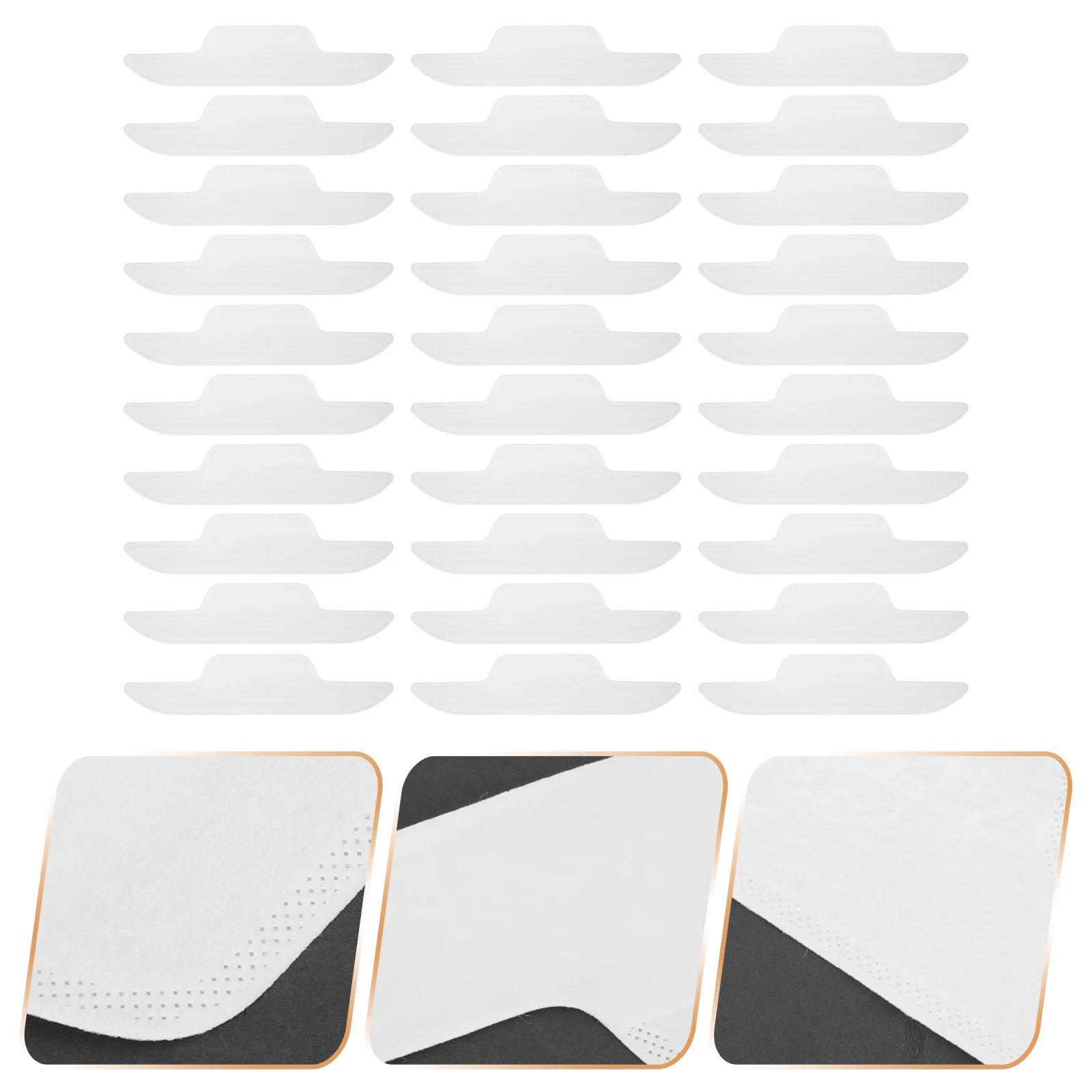 

30 Pcs Brim Pad Sweat Absorption Cushion Collar Moisture Wicking Shirts Anti-dirt Patch Sticker Hat Practical Absorbent Inner