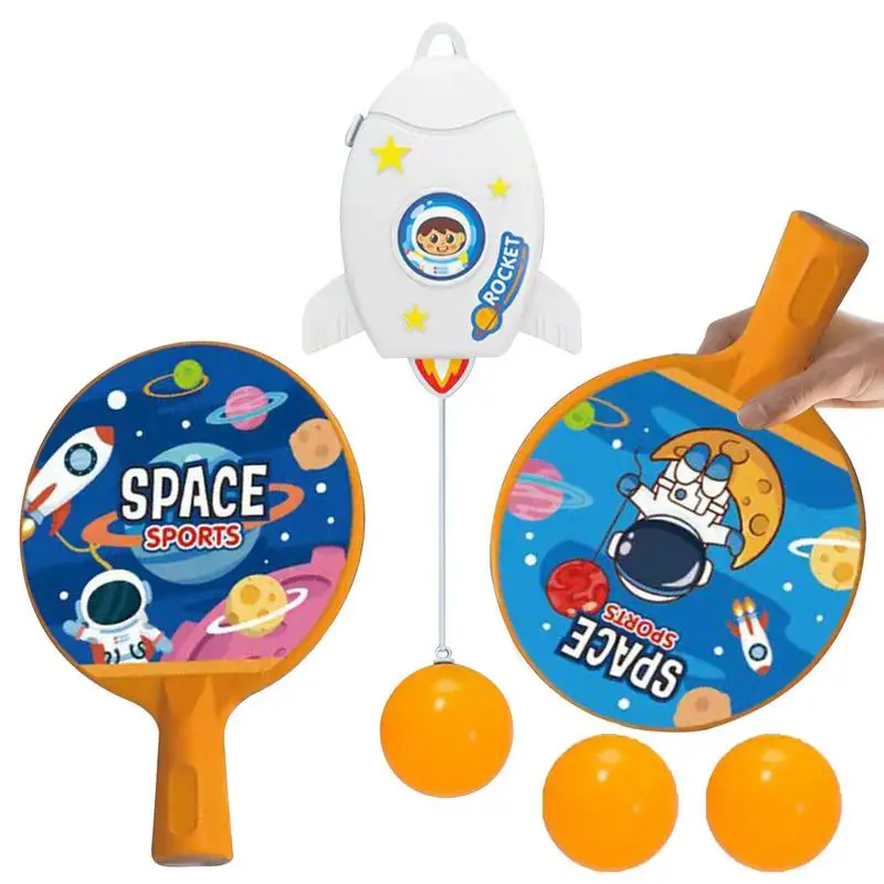 

Тренировочный Набор для пинг-понга, набор для упражнений для настольного тенниса на тему космического пространства, игрушка для взаимодействия родителей и детей