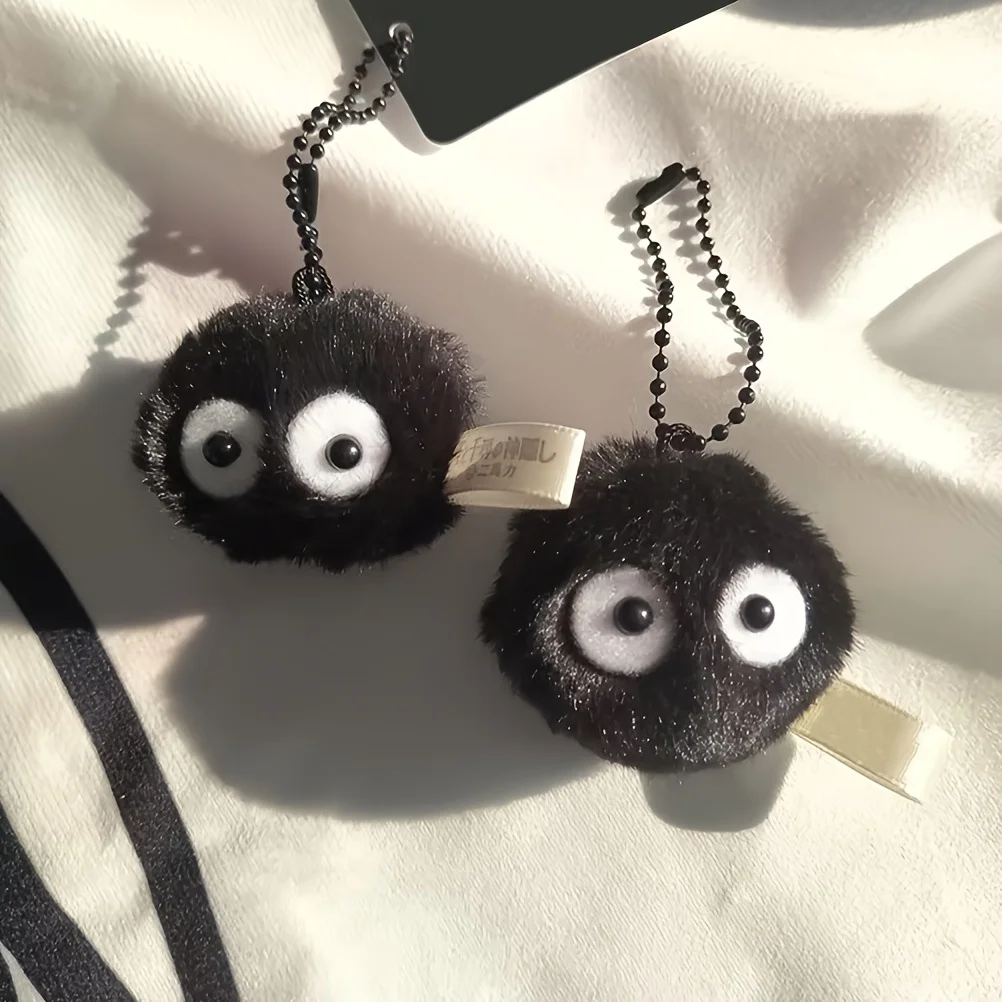 

YANZAI Plush Keychain Spirited Away Hayao Miyazaki My Neighbor Totoro Briquettes Elf Doll School Bag Cute Accessories