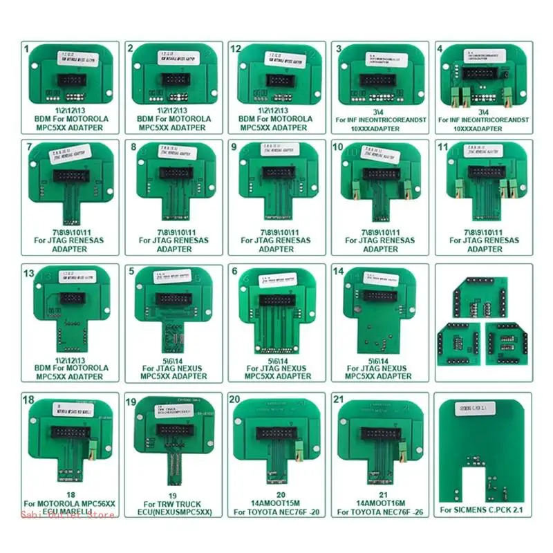 22 шт. адаптеры BDM для KESS KTAG FGTECH BDM100 Frame Programming