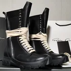 Мотоботинки Rick 2022s, мужские ботинки в стиле High Street, кроссовки Owens, кожаные женские ботинки, мужская обувь, мужская повседневная обувь