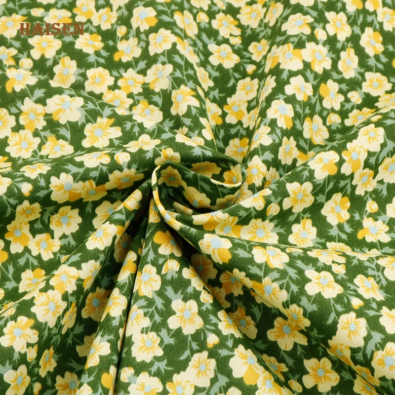 Хлопчатобумажная ткань с принтом серии Hibiscus для самостоятельного шитья детское