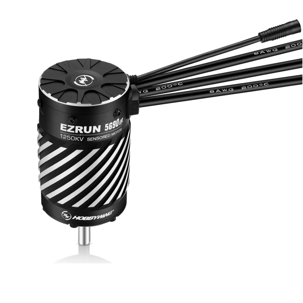 Фото Бесщеточный регулятор скорости Hobbywing EZRUN MAX6 G2 200A 3-8s с датчиками и мотором EZRUN 4990SD 5690SD G2-1650KV 1250KV для автомобилей масштаба 1/5, 1/6, 1/7, 1/8. №3