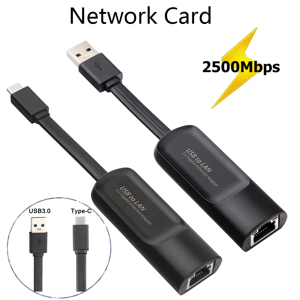 

2500Mbps Type-C к RJ45 Ethernet Сетевая карта конвертер USB 2,5G Lan WiredUSB C Ethernet адаптер концентратор для MacBook ноутбука ПК