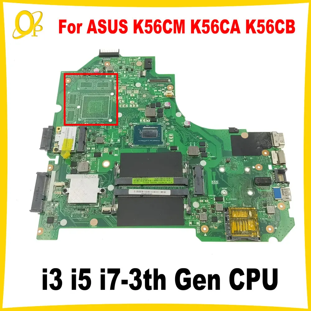 Материнская плата K56CM для ASUS K56CA K56C K56CB S550C S56C A56C материнская ноутбука с