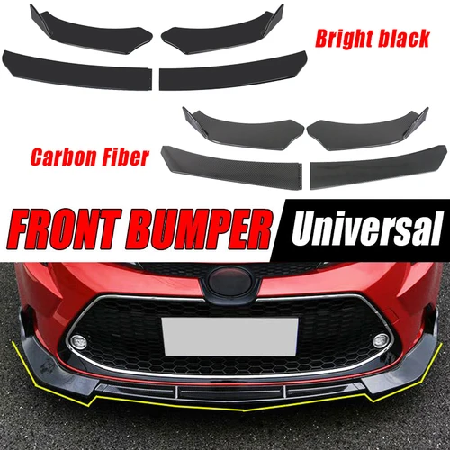 

Auto Universal Bumper 4pcs Adjustable Front Shovel Front Lip Small Surround For BMW Mercedes-Benz C Toyota Tesla Volkswagen