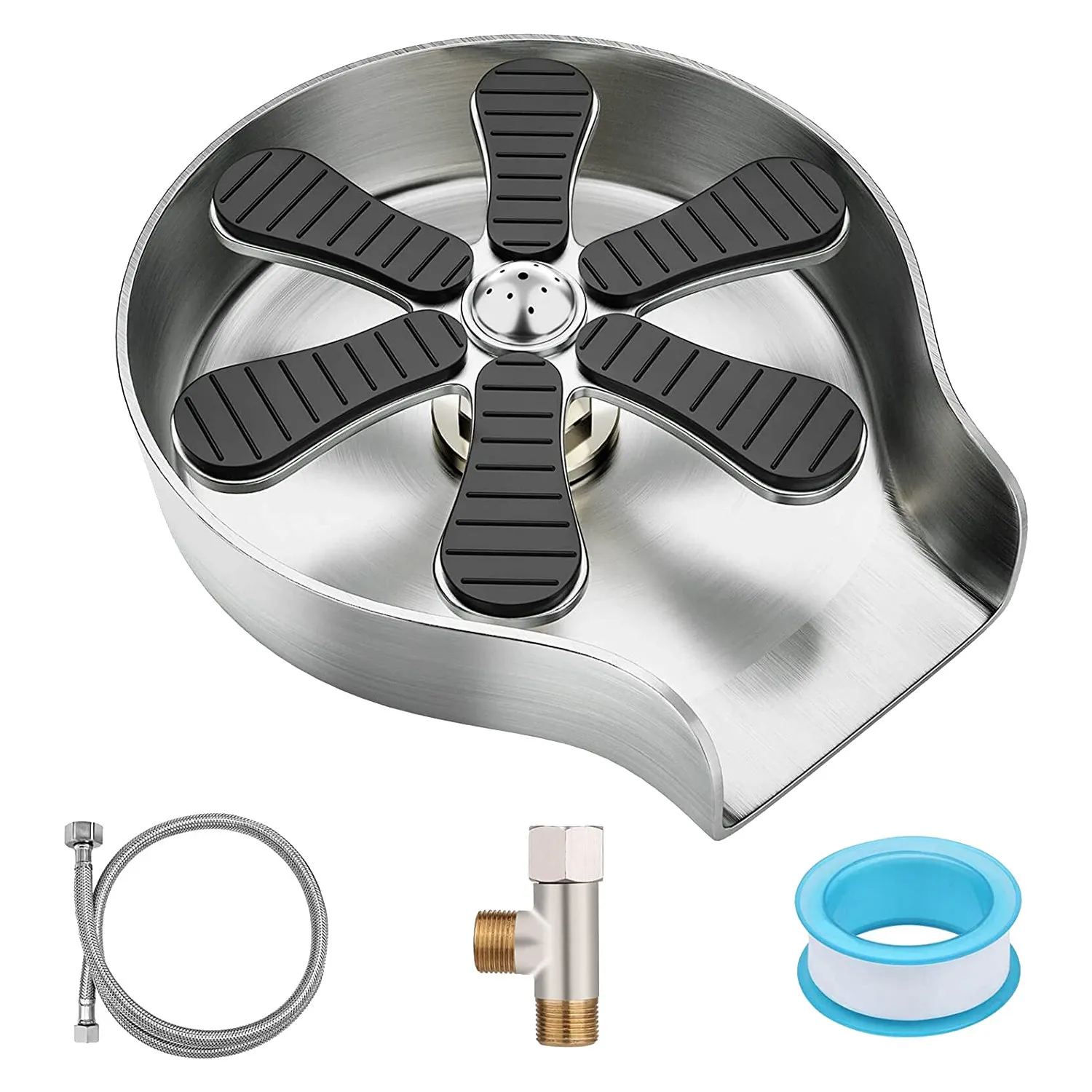 

Kitchen Sink Glass Rinser, Faucet Glass Rinser for Stainless Steel Sink Cup Washer Baby Bottle Washer Cup