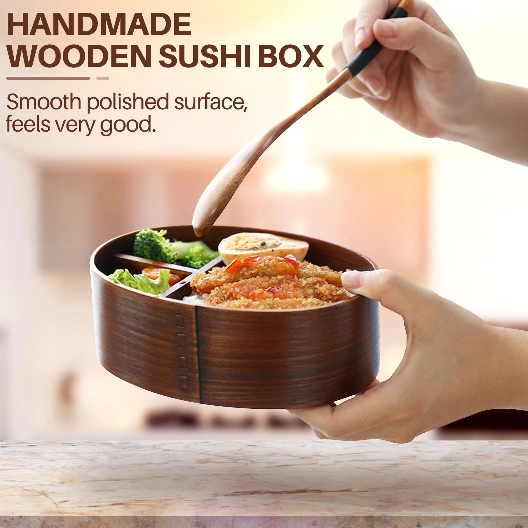 Деревянные ланч-боксы пищевые контейнеры в японском стиле Ланчбокс Bento для детей