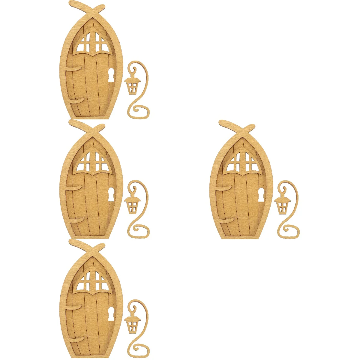 

4 Sets of Fairy Door Decor Garden Fairy Doors Window Decoration Garden Decoration