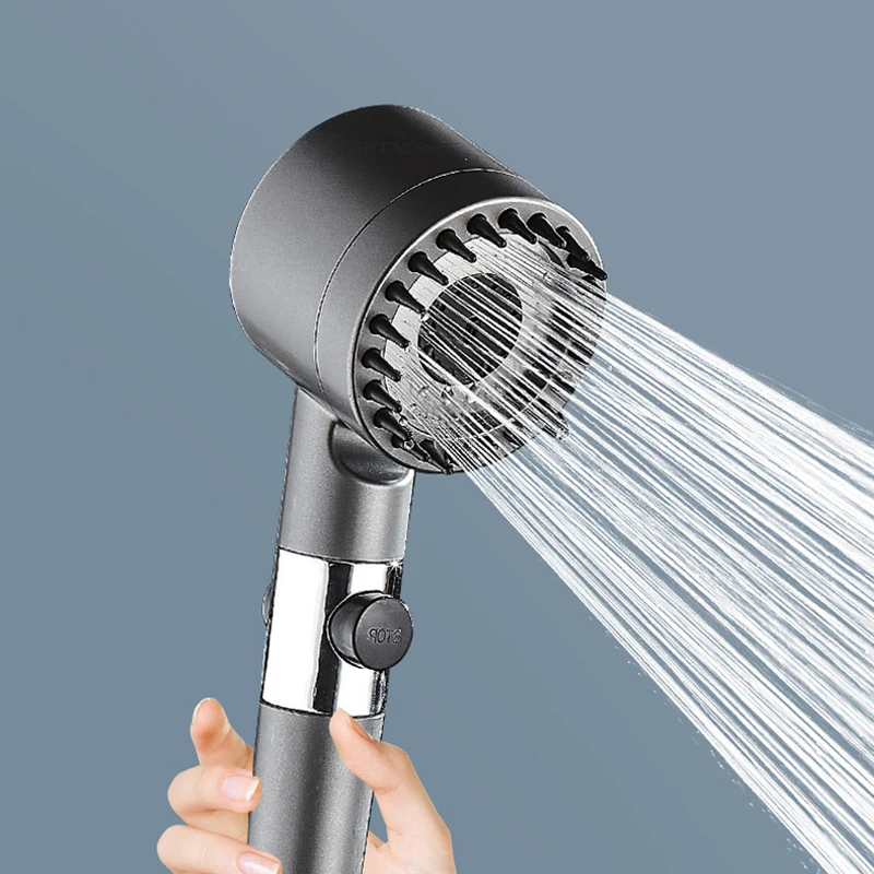 3-функциональная Насадка Для Душа С Сильным Давлением И Фильтром. Уникальный