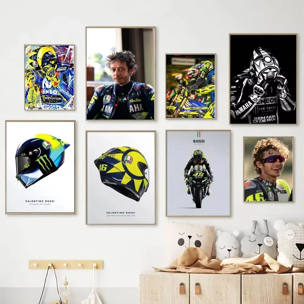V-Valentino Moto Gp R-Rossi 46 постер без рамки крафт-Клубная барная бумага искусство роспись