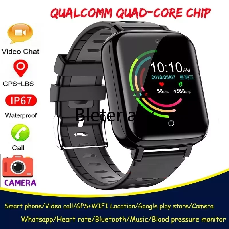 

4G Children's smart watch Android 6.1 phone kids Elder Heart Rate SmartWatch Voice Recorder Monitor with Sim Card wifi watc