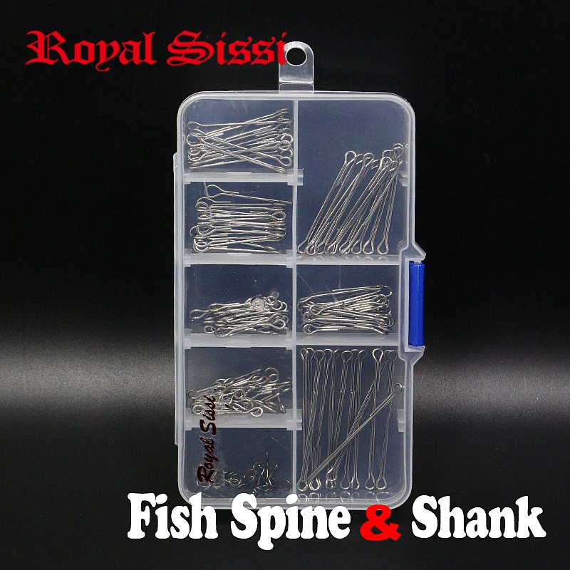 124pcs box set chocklett's articulated fish streamer fly tying materials stainless steel shank&fish spine fly tying accessories